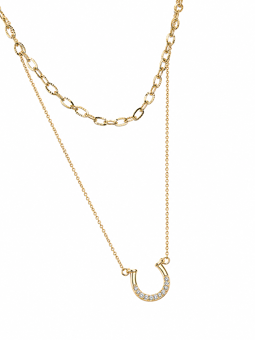 Lucky Horseshoe Layered Necklace