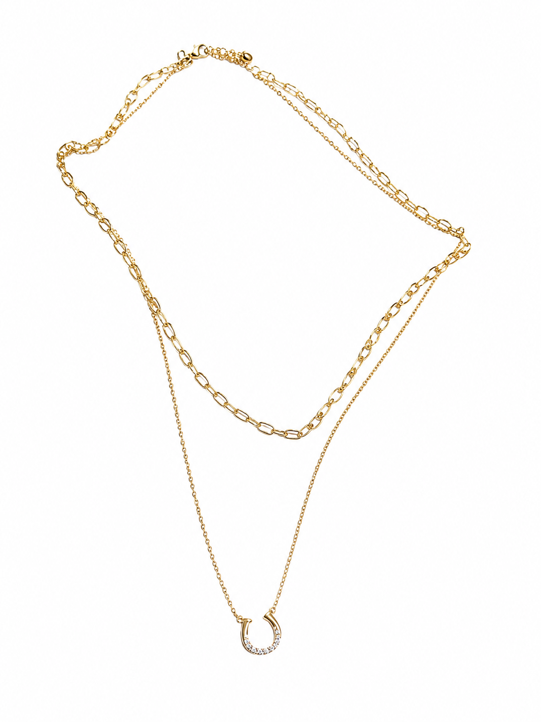 Lucky Horseshoe Layered Necklace