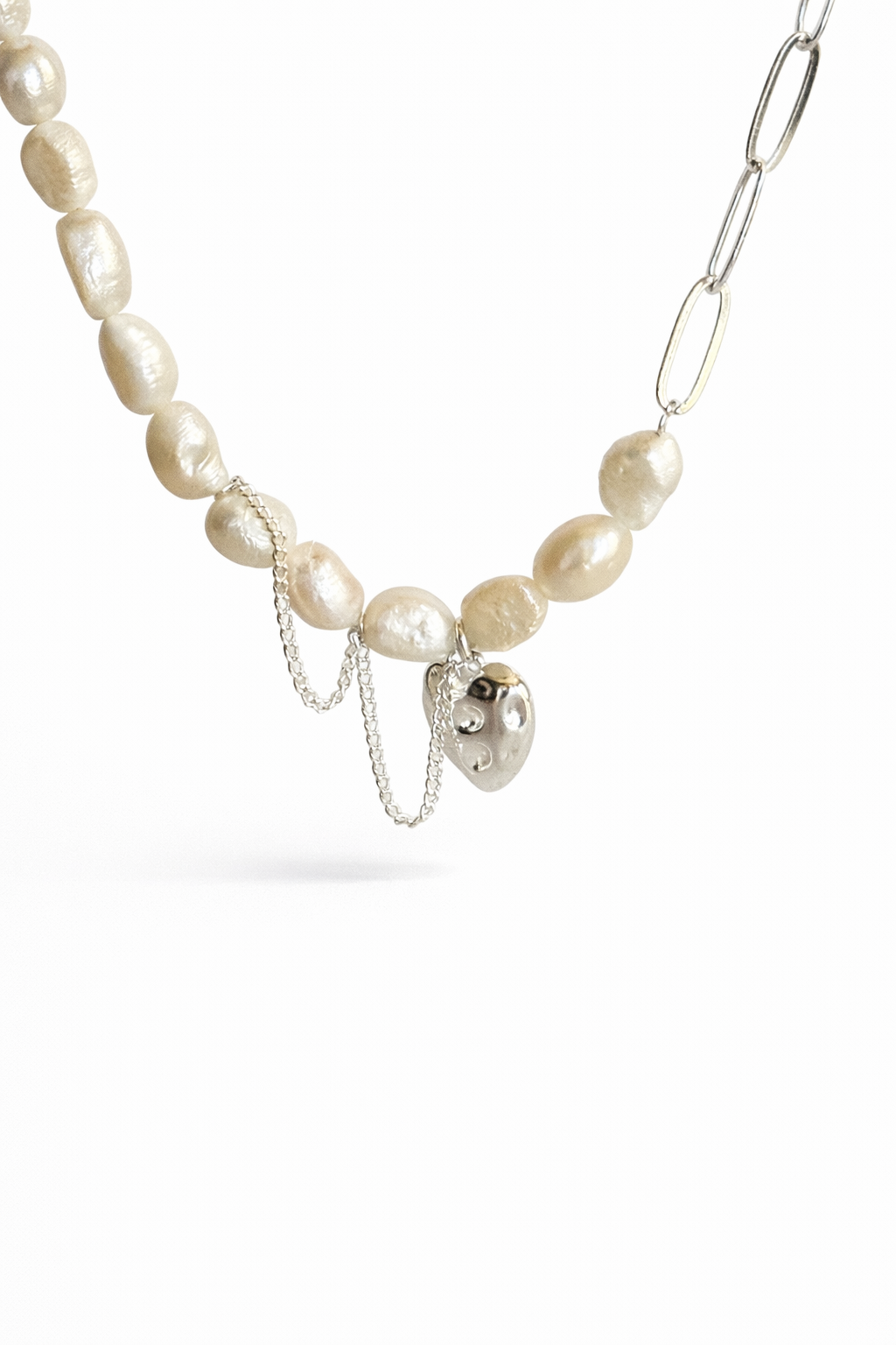 Luna Pearl Heart Necklace
