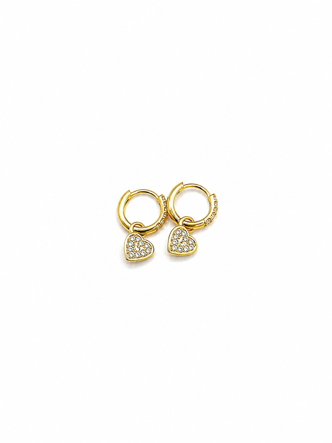Heart Charm Huggie Earrings