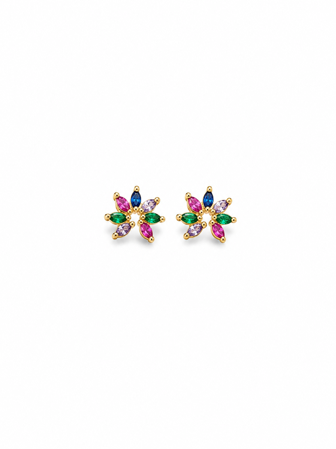 Rainbow Flower Earrings