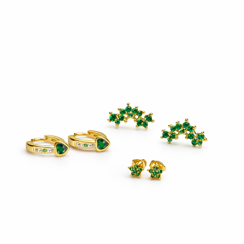 Emerald Dreams Earring Set