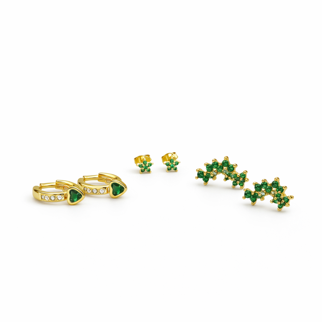 Emerald Dreams Earring Set
