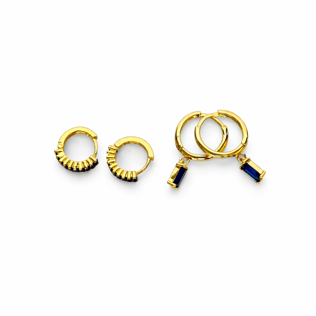 Navy Earring Set