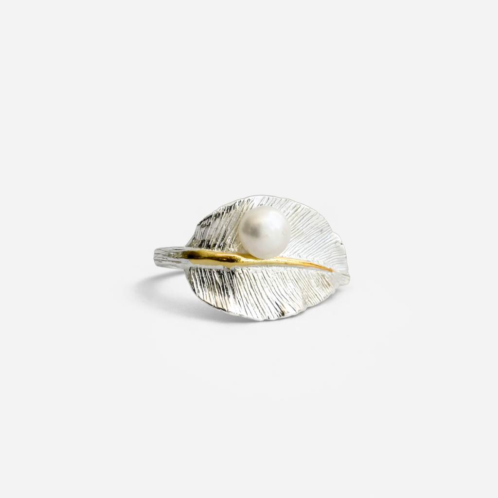 Pearl Leaf Ring
