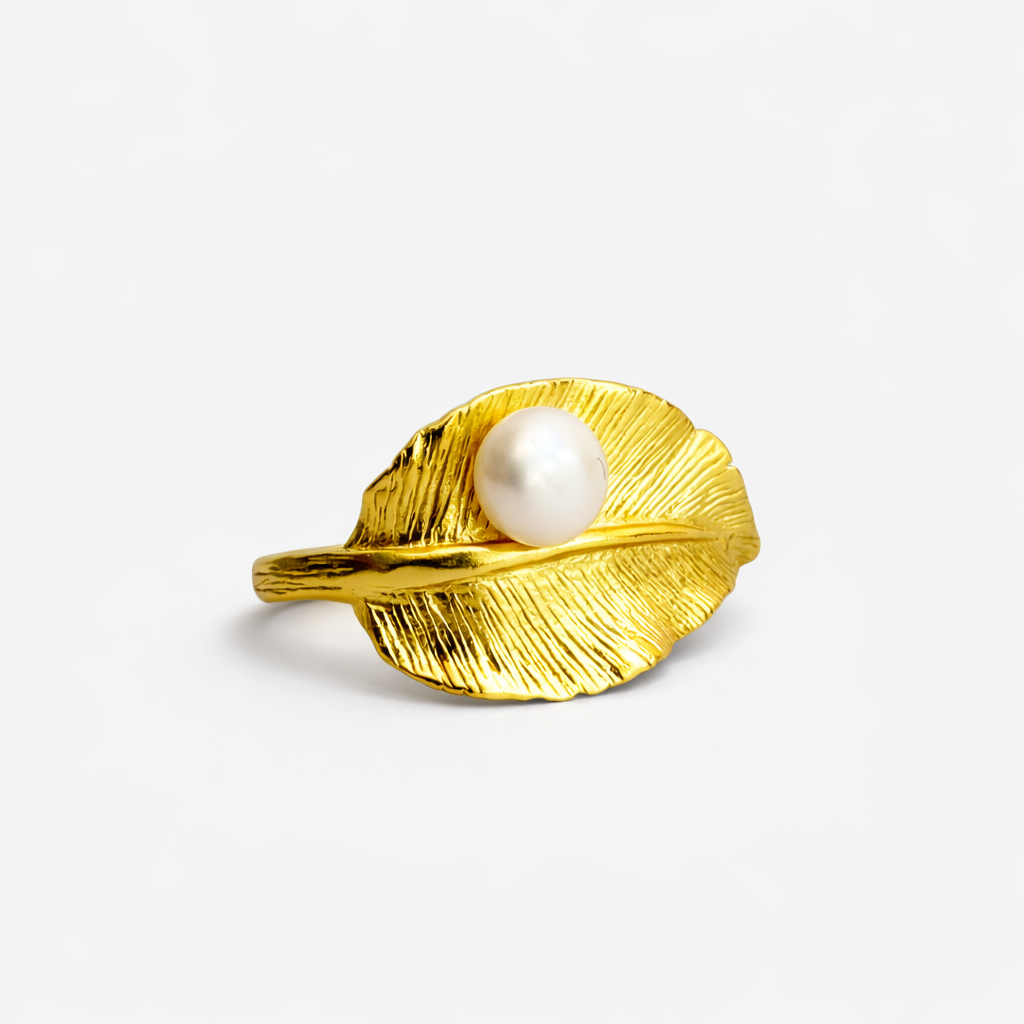 Pearl Leaf Ring