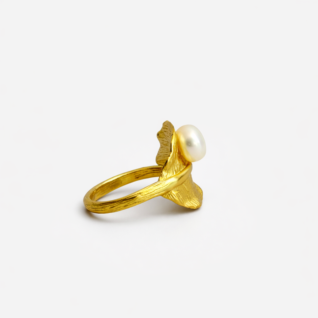 Pearl Leaf Ring