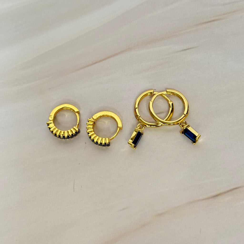 Navy Earring Set