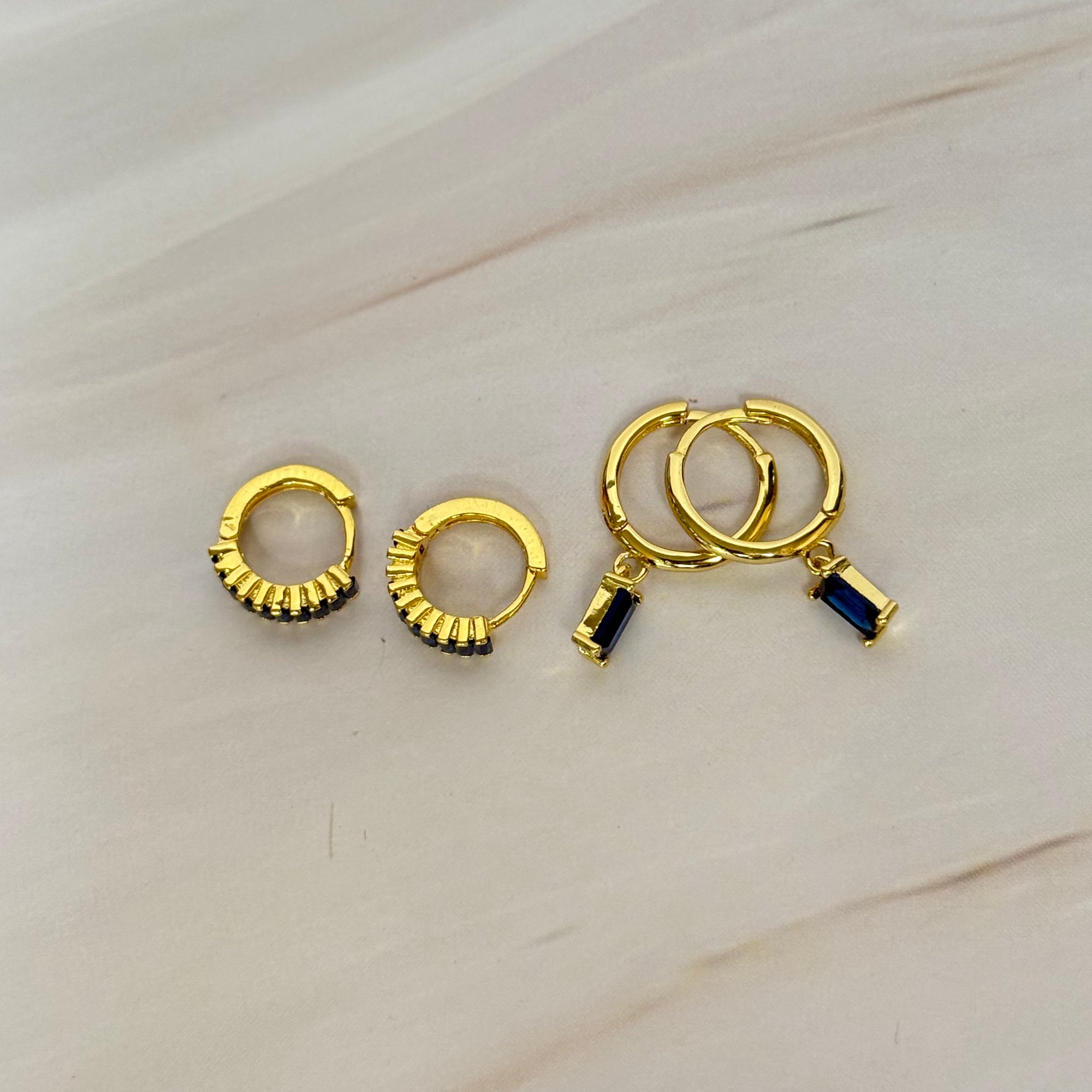 Navy Earring Set