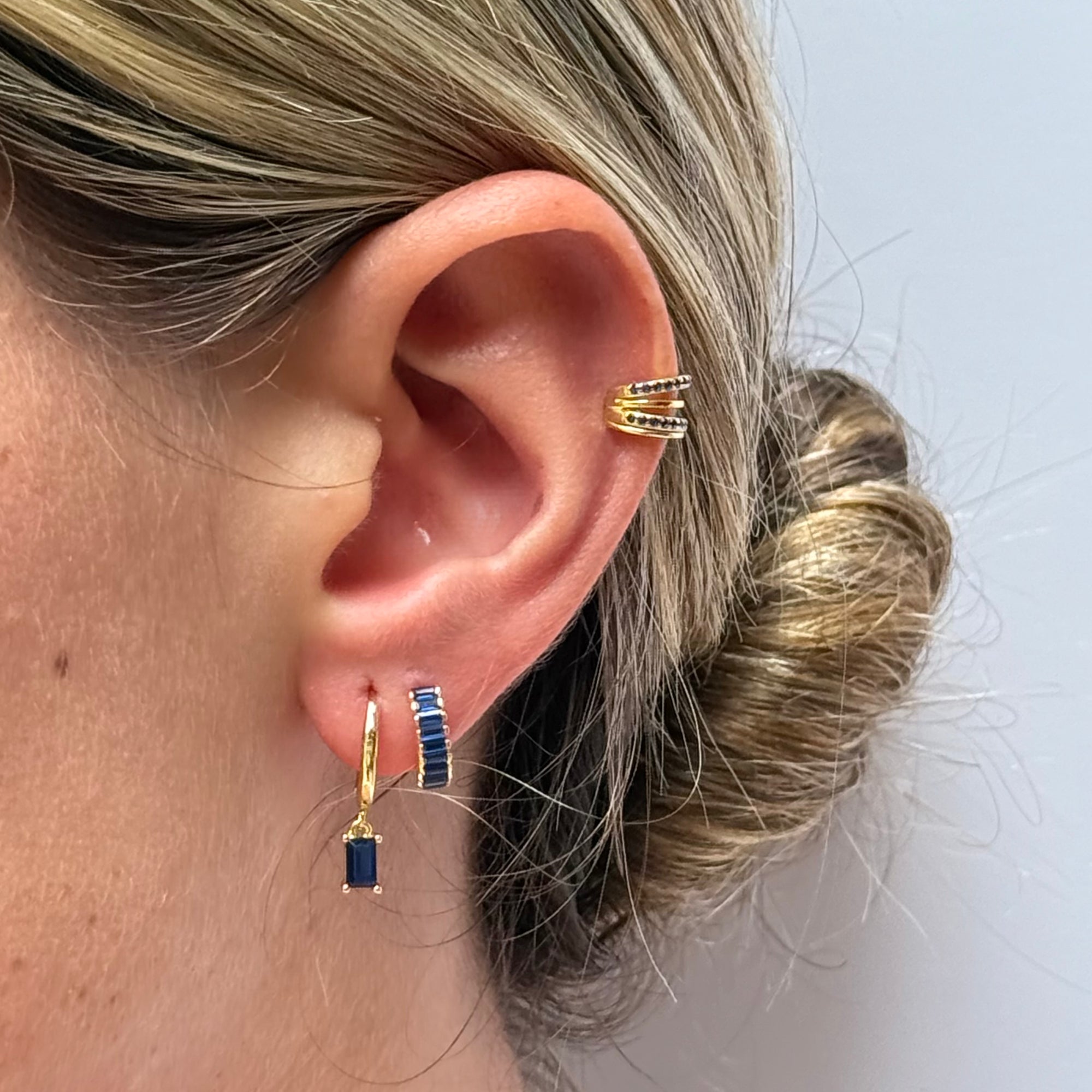Navy Earring Set