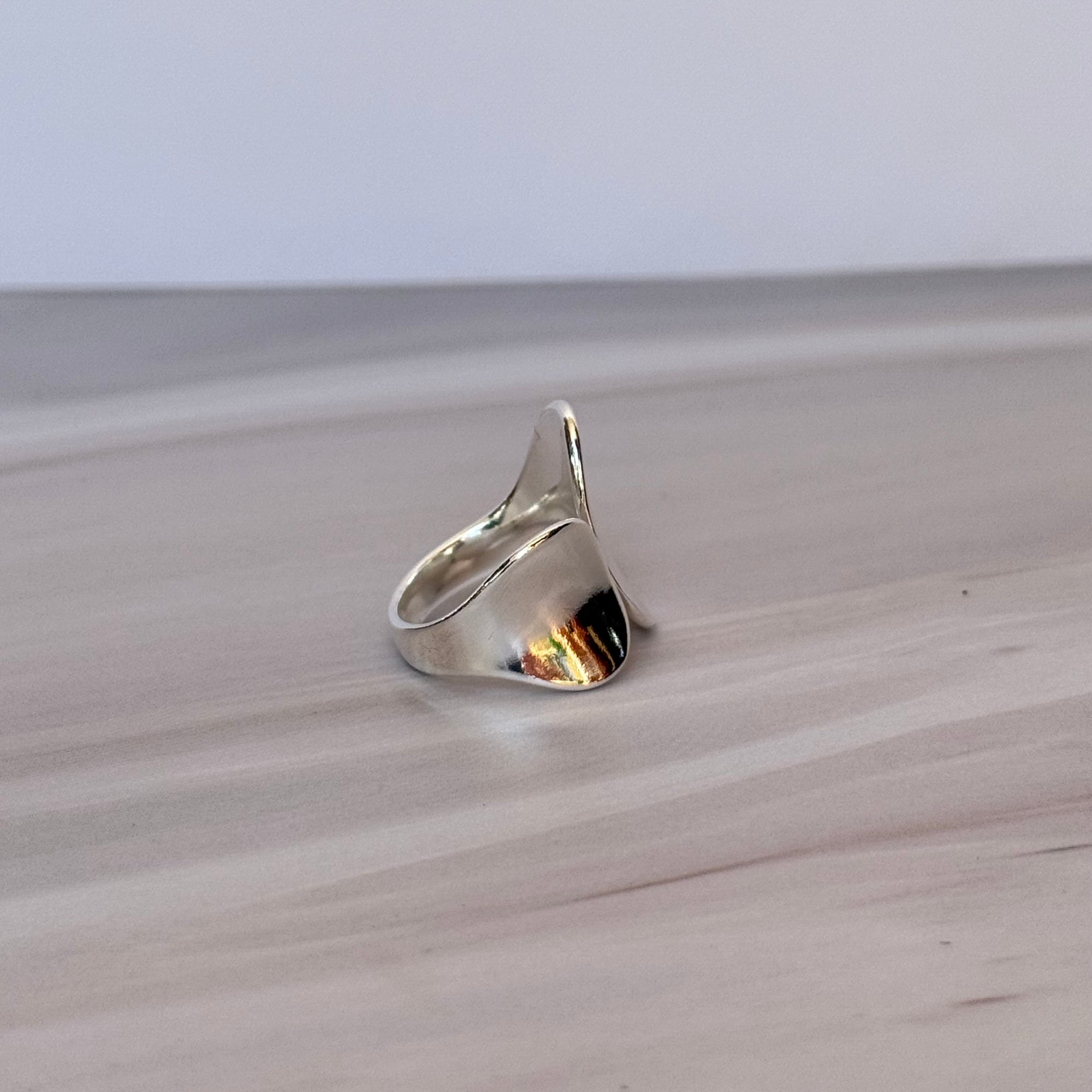Wave Flow Ring Silver