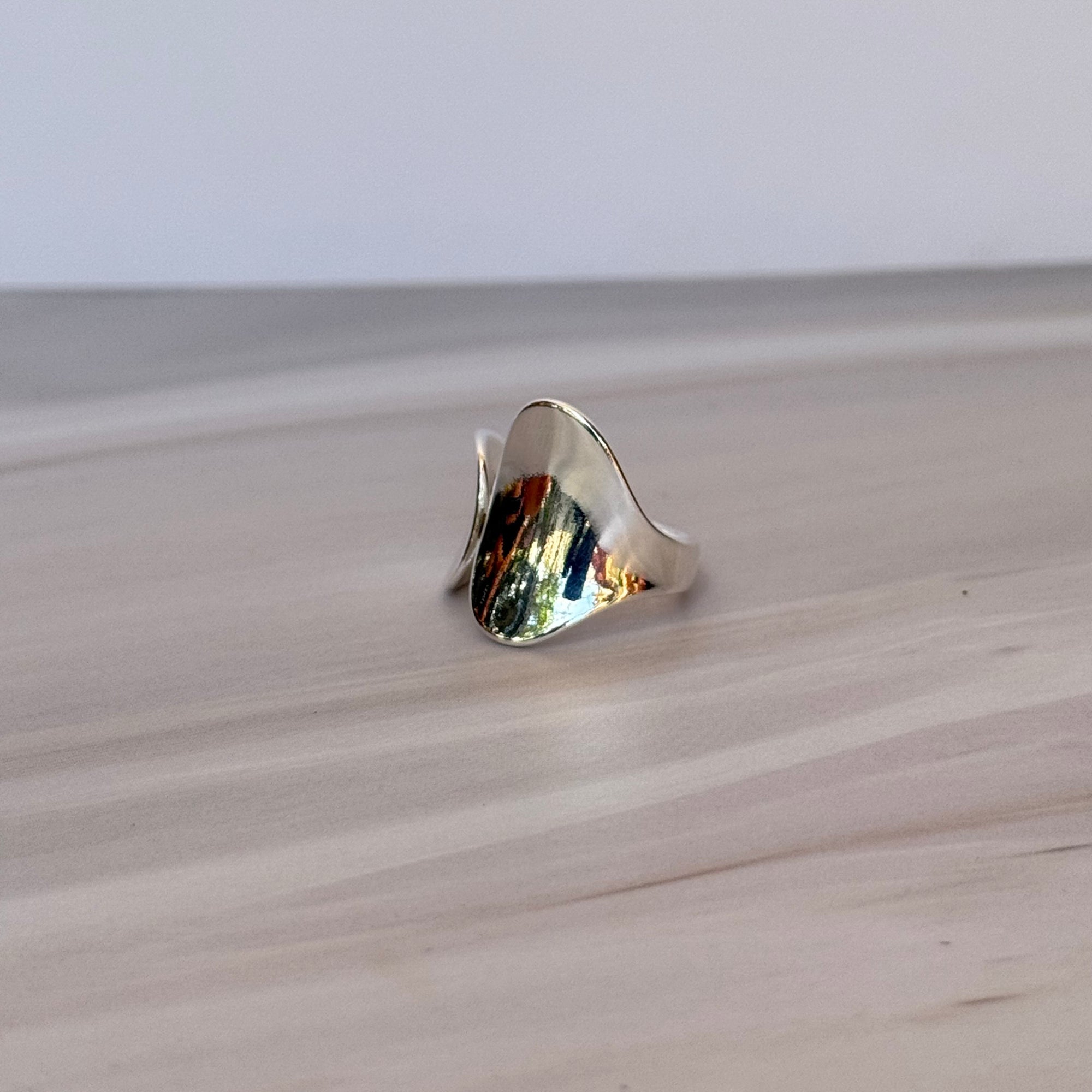 Wave Flow Ring Silver