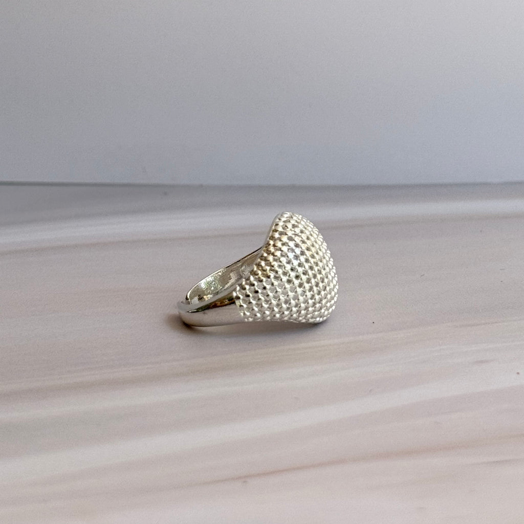 Sculted Shield Ring