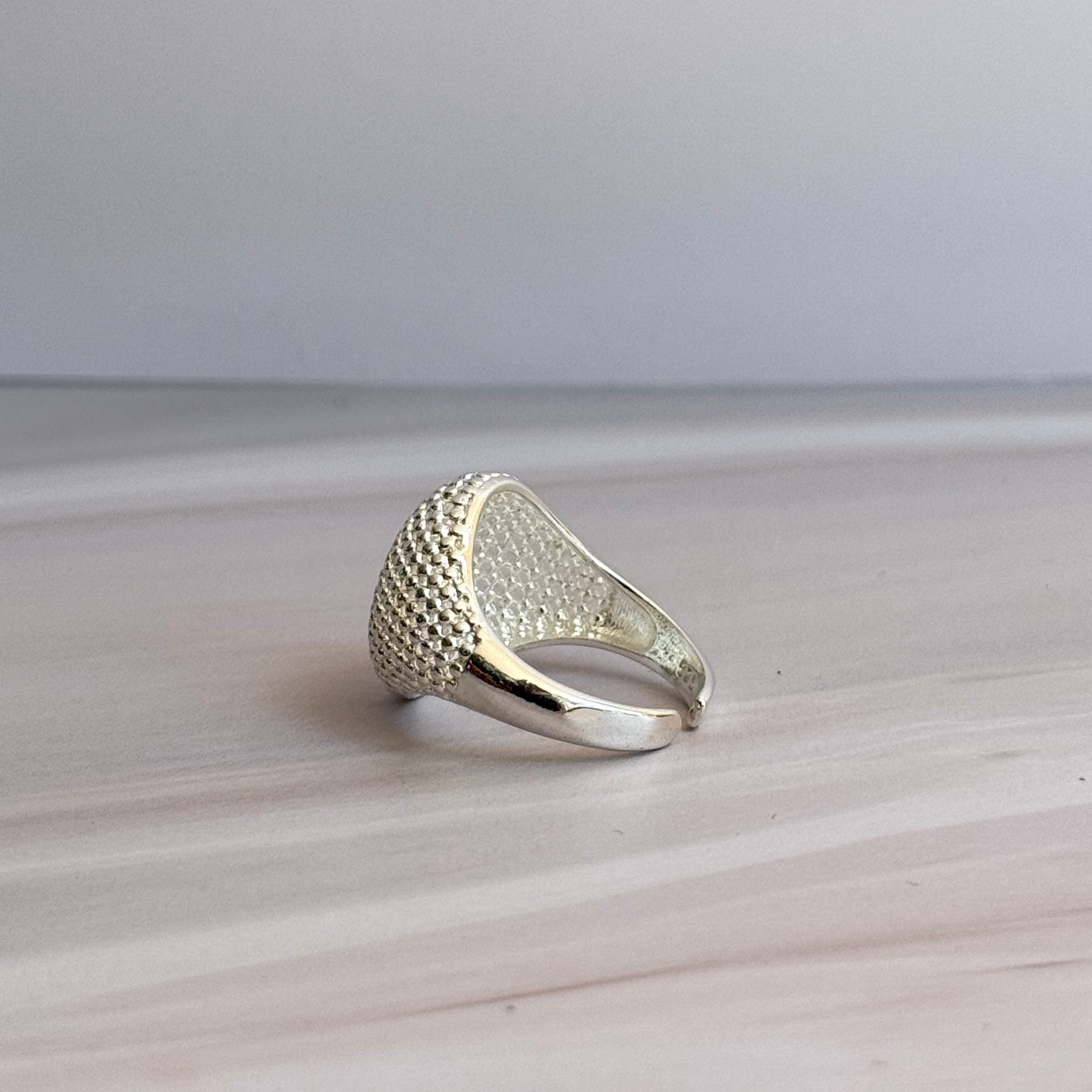 Sculted Shield Ring