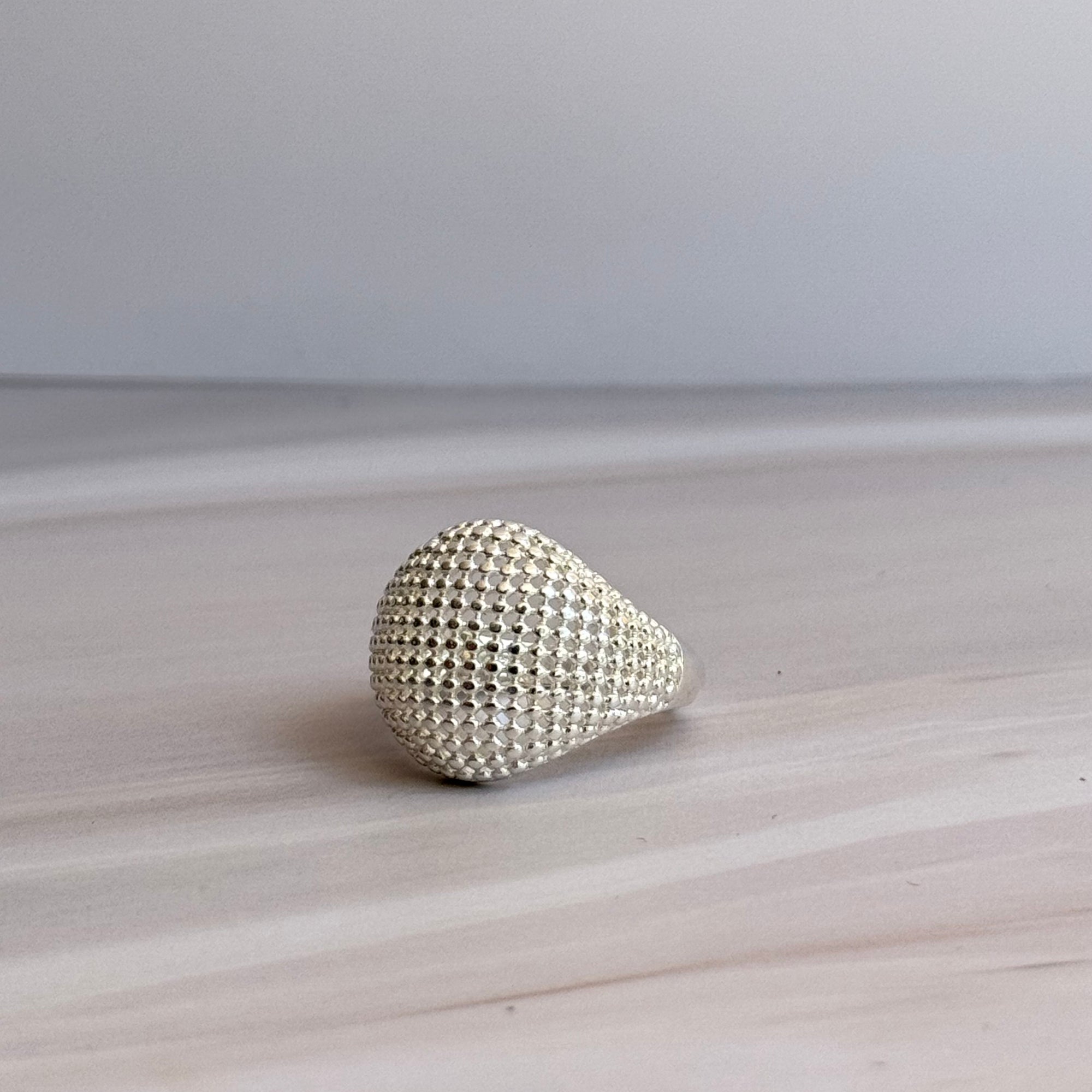 Sculted Shield Ring